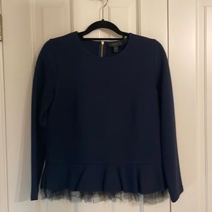 JCrew top with tulle
